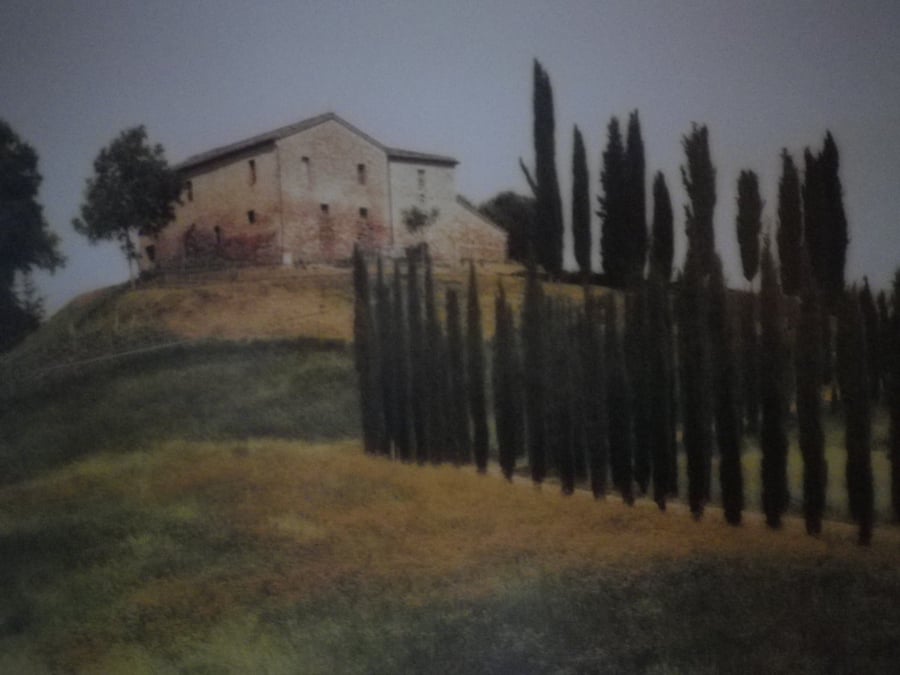 Tuscan Hill Top House. unframed print Ref 2491