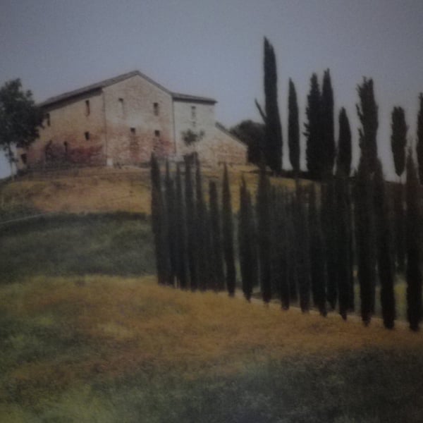 Tuscan  House. A4 unframed,mounted, free hook & easel,   free shipping Ref 2491