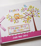 Happi tree girl baby shower guest book, happi tree baby shower party gift - Image 1