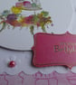 Birthday Card - Cake Stand & Flowers - Pink - Image 8
