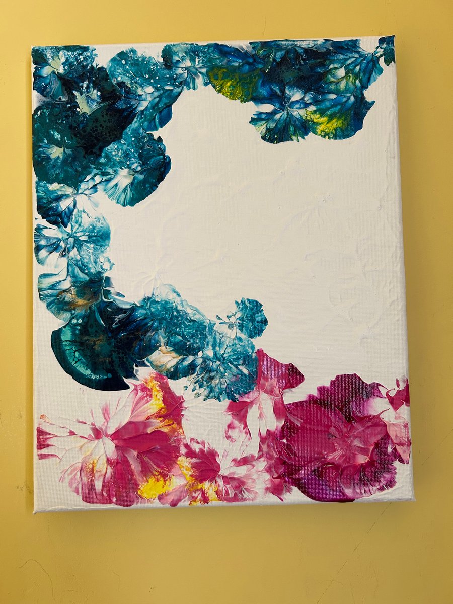 Field of wild flowers painting