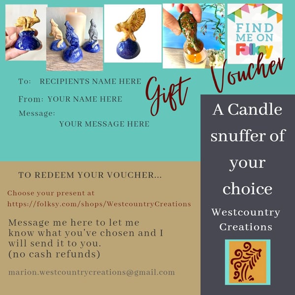 GIFT VOUCHER  CANDLE SNUFFER