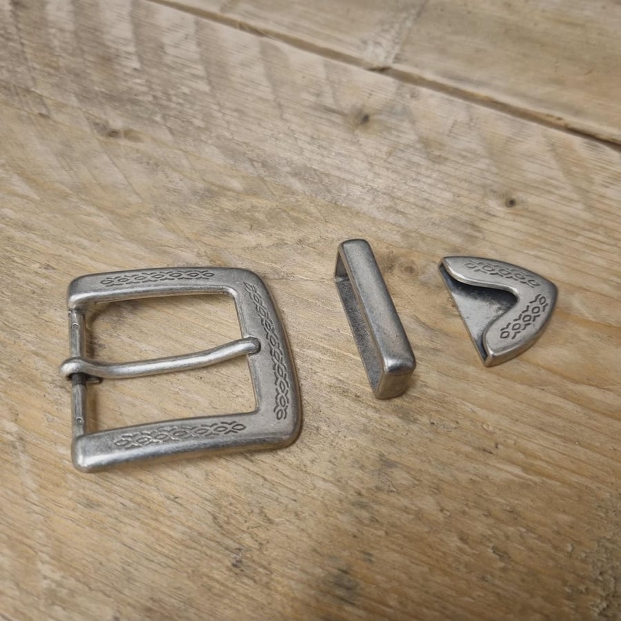 35mm solid Nickle 3 part Belt Buckle made in Spain