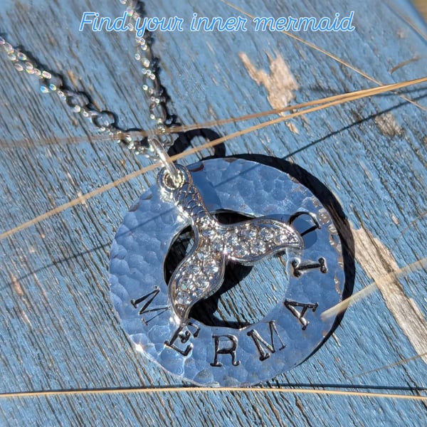 Hand Hammered Mermaid Necklace 