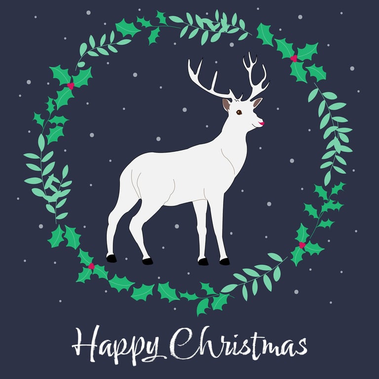 Reindeer Handmade Christmas Card