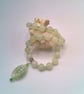 Olive Jade and Crystal Necklace with Hollow Glass Pendant Bracelet and Earrings  - Image 6