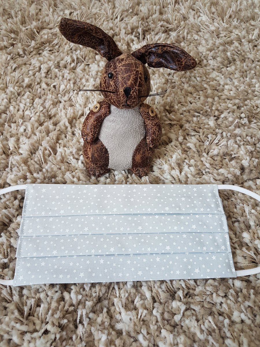 Adult  face covering - Tiny grey star Print