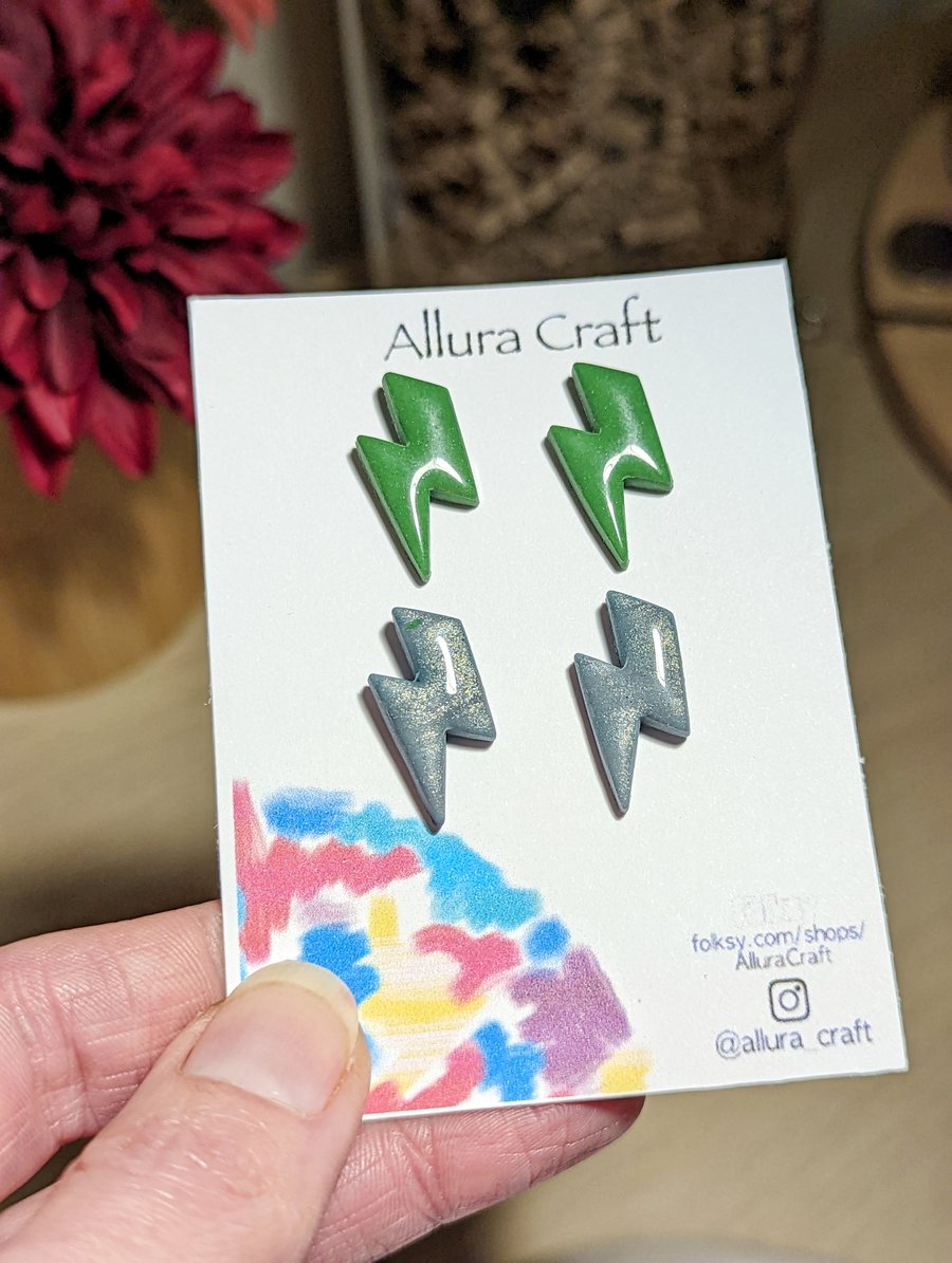 Lightning Bolt Studs - Custom Katherine 