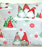 Christmas Gonk Cushion Cover 16" Gnomes Red Green Grey 16x16 Pillow Case - Image 1