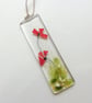 Hand Cut Glass Poppy Suncatcher: Floral Window Hanger - Image 1