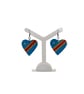 DRC flag earrings, love Democratic republic of the Congo, loveheart jewellery, - Image 4