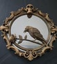 Gothic Crow and Rose Glass Mirror 19cm Frame