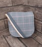 Upcycled Coffee Sack - Mini Shoulder Bag - Grey and pink check - Image 2