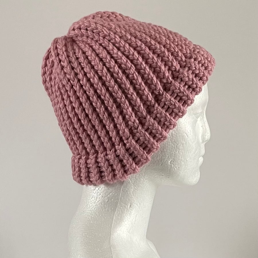 Unisex Chunky Beanie with Fixed Brim, perfectly imperfect