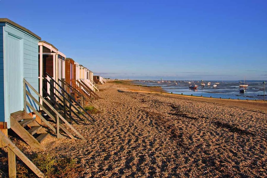 Thorpe bay beach huts Essex UK Photograph Print