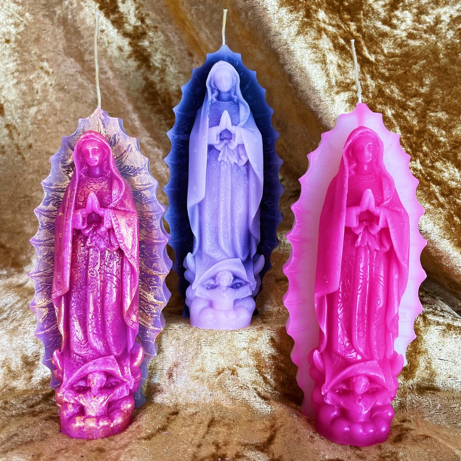 Our Lady of Guadalupe Virgin Mary Candle 