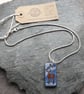 Handmade Ceramic Deer Pendant in blue - Image 2
