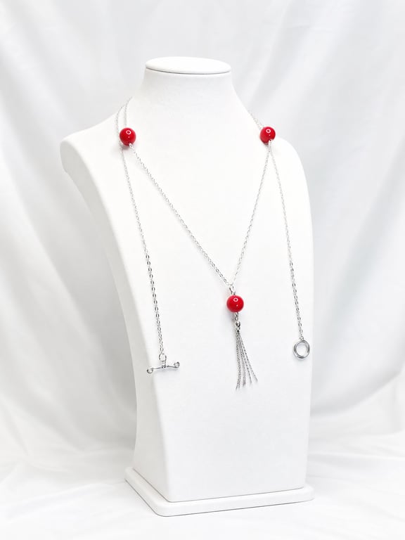 Coral & Sterling Silver Necklace