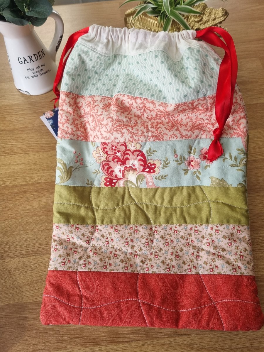 Quilted patchwork hot water bottle complete with HWB.