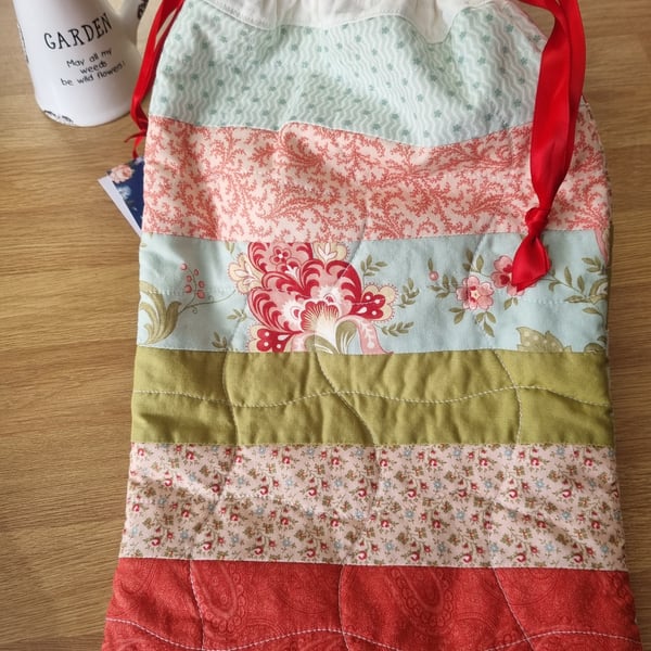 Quilted patchwork hot water bottle complete with HWB.