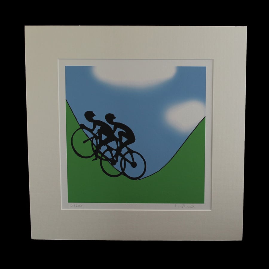  Yorkshire cyclists print - inspired by Tour de Yorkshire - France