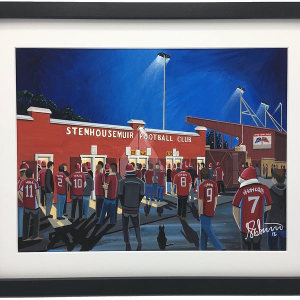 Stenhousemuir, Framed & Unframed Fine Art Print Football FC, Ochilview Park Gift