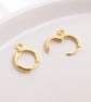 (EK71) 10 pcs, 12mm Gold Plated Earrings Hoop Findings 