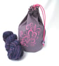 Inky Hearts Embroidered Project Bag
