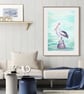 Australian Pelican Art Print, Pelican Wall Art, Australian Wildlife Bird Decor - Image 4