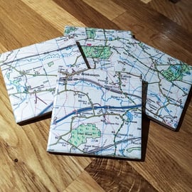 Personalised Map Coaster