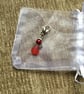 Beaded Angel Bag Charm Zip Pull in Red - Image 2