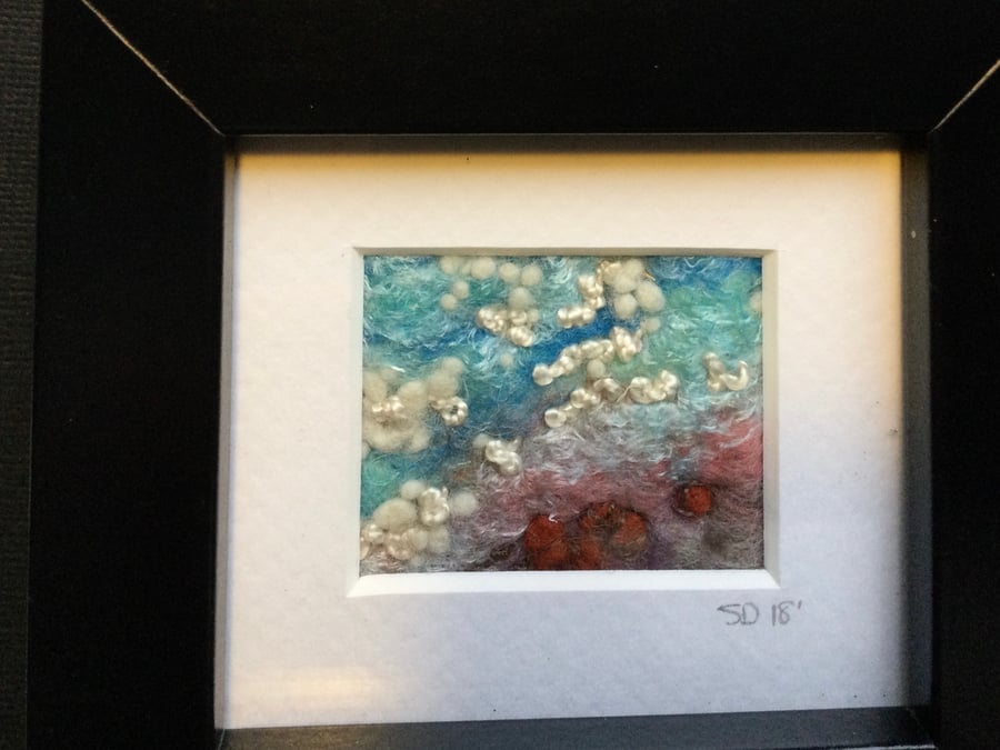 On the beach - Felted Art work 