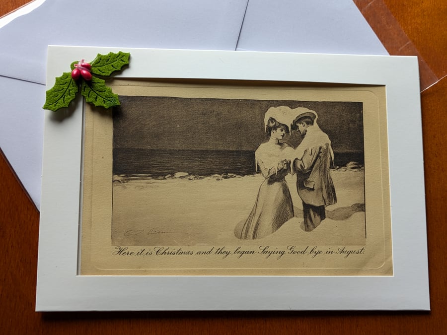 Snowy Sweethearts Christmas Card