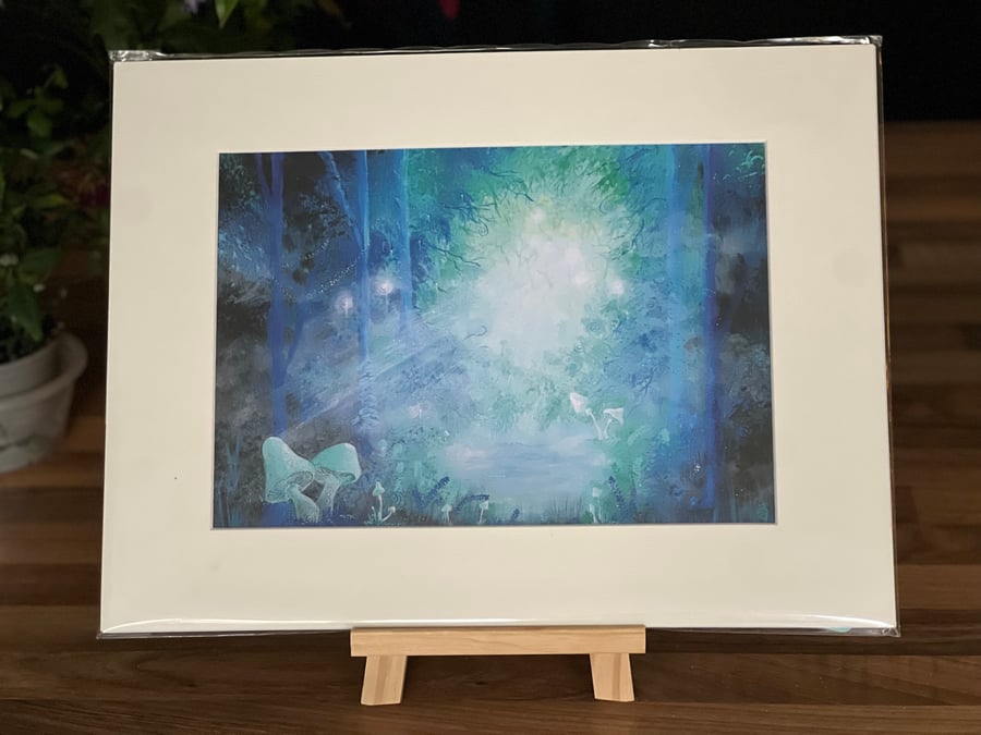 Art Print of Acrylic painting - Enchanted Walk