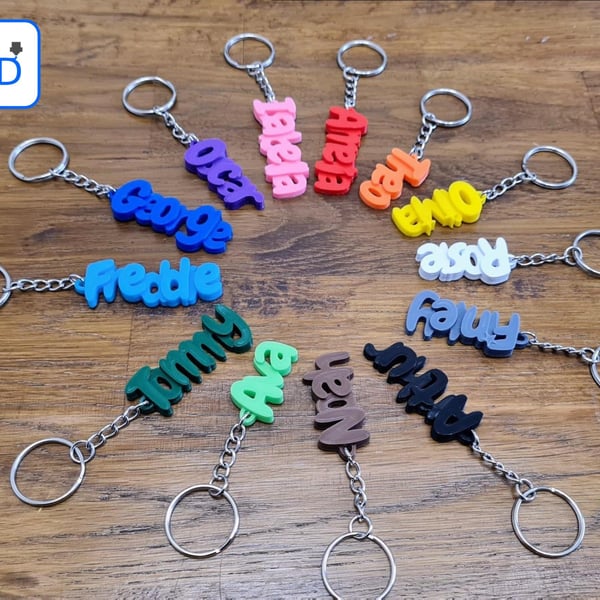 Personalised Name Keychain - 3D Printed