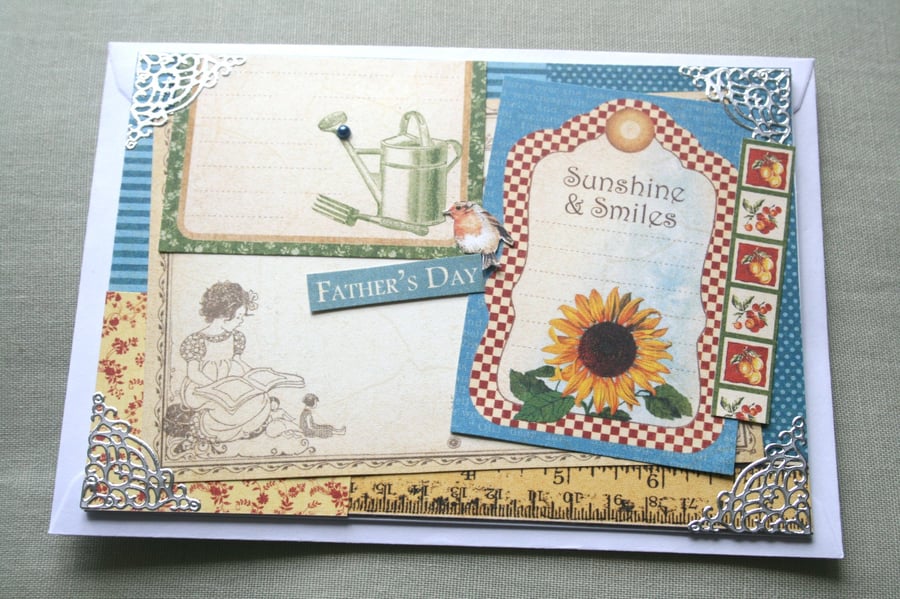 Father's Day Card - Vintage-style Card - Gardening Card
