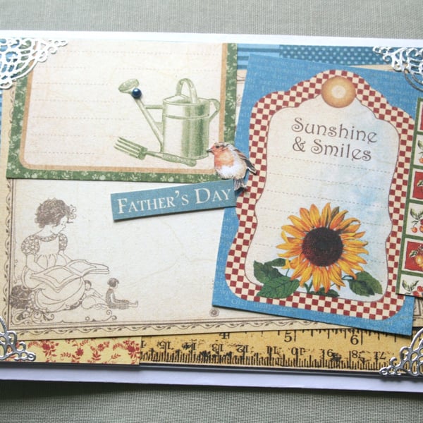 Father's Day Card - Vintage-style Card - Gardening Card