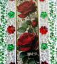 Red Rose Flowers - Hand Crafted Decoupage Greeting Card - Blank 3278