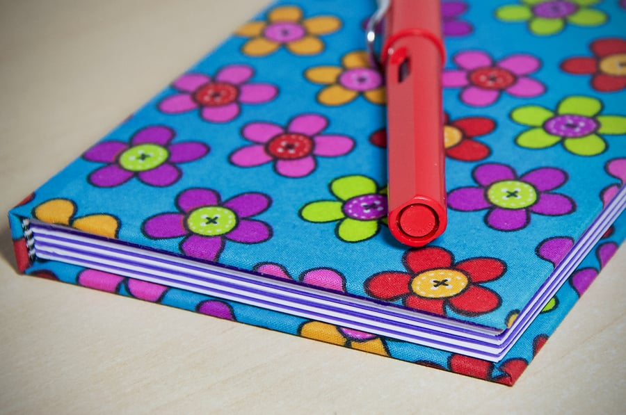 A6 Hardback notebook with full cloth cover