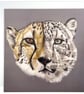 Cheetah and Snow Leopard Greeting Card – Blank Inside Big Cat Art