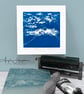 Mt Fuji I with Clouds - Lino Limited Edition Print - Image 2