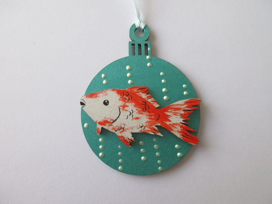 Fish Bauble Hanging Decoration Christmas Tree Bauble Goldfish