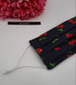 Face mask,  medium,  3 layer,  nose wire,  adjustable, washable in navy cherry - Image 3