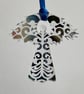 Silver mirrored acrylic angel decoration