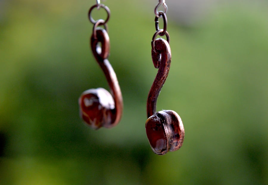 Red agate earrings