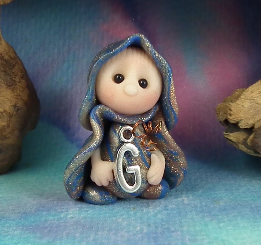 Alphabet Initial Gnome choice of letter OOAK by Ann Galvin