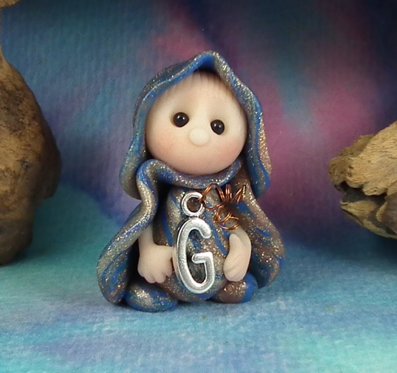 Alphabet Initial Gnome choice of letter OOAK by Ann Galvin