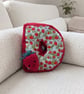 Handmade Personalised Strawberry Letter Cushion - Nursery Decor Initial