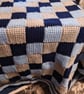 Single bed multicoloured blues' and grey blanket - Image 2