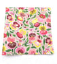 Liberty print handkerchief, Pru Roskrow design, pansies